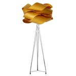 Link Floor Lamp - Matte Nickel / Yellow Wood