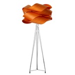 Link Floor Lamp - Matte Nickel / Orange Wood