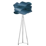 Link Floor Lamp - Matte Nickel / Blue Wood