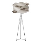 Link Floor Lamp - Matte Nickel / Grey Wood