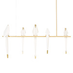 Perch Light Branch Pendant - Brass / White