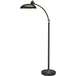 Bruno Adjustable C Arm Task Floor Lamp - Lead Bronze