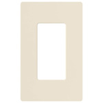 Claro Designer Style 1 Gang Wall Plate - Gloss Light Almond