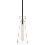 Anya Pendant - Polished Nickel / Clear