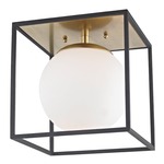 Aira Ceiling Light - Aged Brass / Black