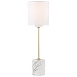 Fiona Table Lamp - Aged Brass / White