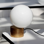 Tip of the Tongue Table Lamp - Brass / Opal