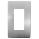 Claro Designer Style 1 Gang Wall Plate - Stainless Steel