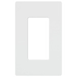 Claro Designer Style 1 Gang Wall Plate - Gloss White