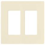 Claro Designer Style 2 Gang Wall Plate - Gloss Almond