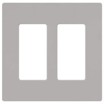 Claro Designer Style 2 Gang Wall Plate - Gloss Grey