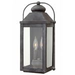 Anchorage 120V Outdoor Wall Sconce - Aged Zinc / Clear