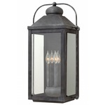 Anchorage 120V Outdoor Wall Sconce - Aged Zinc / Clear