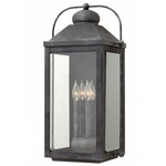 Anchorage 120V Outdoor Wall Sconce - Aged Zinc / Clear