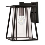 Walker Outdoor 1 Light Wall Light - Black / Clear