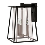 Walker Outdoor Multi Light Wall Light - Black / Clear