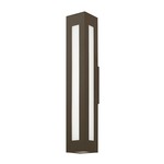 Dorian Large Outdoor Wall Light - Bronze / White Etched