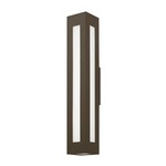 Dorian Large Outdoor Wall Light - Bronze / White Etched