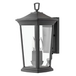 Bromley Outdoor Wall Light - Museum Black / Clear