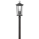 Bromley 120V Outdoor Post / Pier Mount - Museum Black / Clear