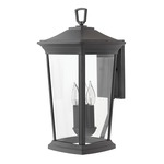 Bromley Outdoor Wall Light - Museum Black / Clear