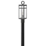 Porter 120V Outdoor Post / Pier Mount - Aged Zinc / Clear