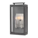 Sutcliffe 120V Outdoor Wall Light - Aged Zinc / Clear