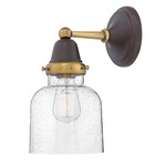 Academy Bell Wall Light - Oil Rubbed Bronze / Clear Seedy