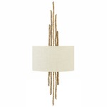 Spyre Wall Light - Champagne Gold / Natural Linen