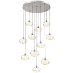 Coppa Round Multi Light Pendant - Beige Silver / Optic Amber