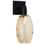 Ellisse Wall Sconce - Matte Black / Optic Amber