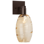 Ellisse Wall Sconce - Flat Bronze / Optic Amber