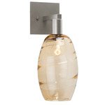 Ellisse Wall Sconce - Metallic Beige Silver / Optic Amber