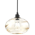 Coppa Pendant - Matte Black / Optic Amber