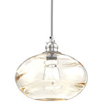 Coppa Pendant - Beige Silver / Optic Amber