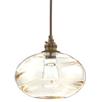 Coppa Pendant - Flat Bronze / Optic Amber