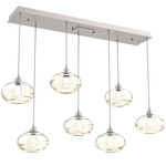 Coppa Linear Multi Light Pendant - Beige Silver / Optic Amber