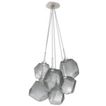 Gem Cluster Pendant - Metallic Beige Silver / Smoke