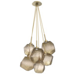 Gem Cluster Pendant - Gilded Brass / Bronze