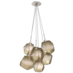 Gem Cluster Pendant - Metallic Beige Silver / Bronze