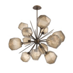 Gem Starburst Chandelier - Flat Bronze / Bronze