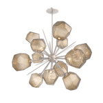 Gem Starburst Chandelier - Beige Silver / Bronze