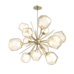 Gem Starburst Chandelier - Gilded Brass / Amber