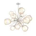 Gem Starburst Chandelier - Beige Silver / Amber