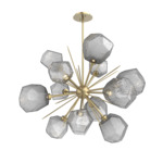 Gem Starburst Chandelier - Gilded Brass / Smoke