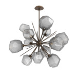 Gem Starburst Chandelier - Flat Bronze / Smoke