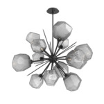 Gem Starburst Chandelier - Matte Black / Smoke