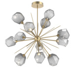 Gem Starburst Chandelier - Gilded Brass / Smoke