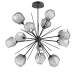 Gem Starburst Chandelier - Matte Black / Smoke