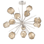 Gem Starburst Chandelier - Beige Silver / Bronze